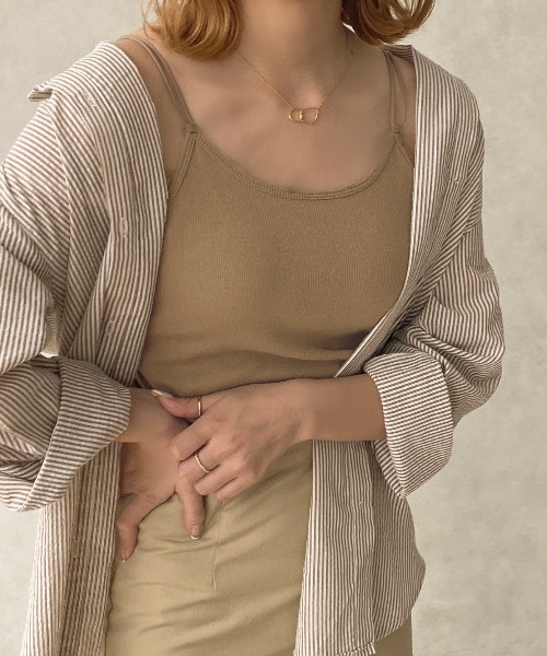 apres jour clair(アプレジュールクレア)の「【apres jour clair】カップ付きインナー【ZOZOTOWN限定アイテム】(キャミソール・レディース・アイボリー/ダークブラウン・X-LARGE/フリー)」の8枚目の写真