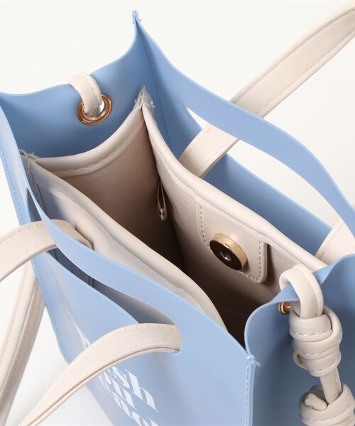 ems excite（エムズエキサイト）の「PVC2WAYショルダー（ショルダーバッグ・レディース・オフホワイト/ブルー/クリア・FREE）」の8枚目の写真