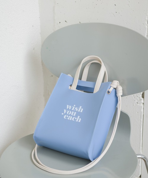 ems excite（エムズエキサイト）の「PVC2WAYショルダー（ショルダーバッグ・レディース・オフホワイト/ブルー/クリア・FREE）」の2枚目の写真