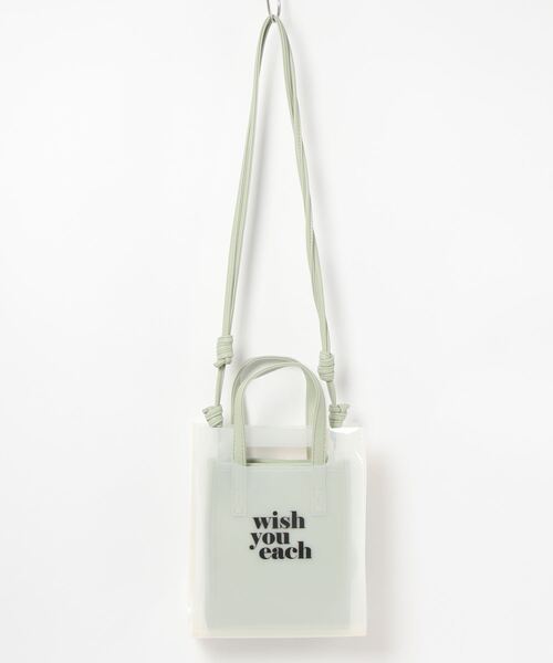 ems excite（エムズエキサイト）の「PVC2WAYショルダー（ショルダーバッグ・レディース・オフホワイト/ブルー/クリア・FREE）」の12枚目の写真