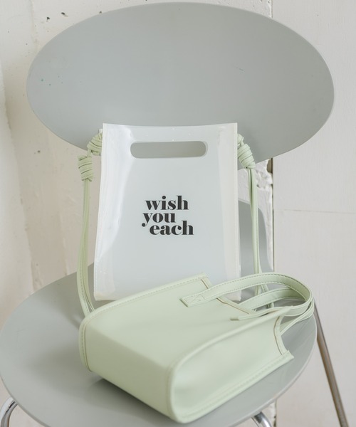 ems excite（エムズエキサイト）の「PVC2WAYショルダー（ショルダーバッグ・レディース・オフホワイト/ブルー/クリア・FREE）」の21枚目の写真