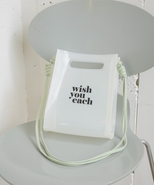 ems excite（エムズエキサイト）の「PVC2WAYショルダー（ショルダーバッグ・レディース・オフホワイト/ブルー/クリア・FREE）」の19枚目の写真