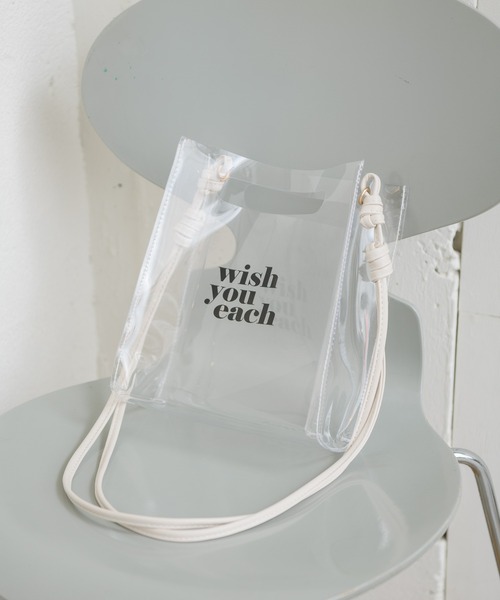 ems excite（エムズエキサイト）の「PVC2WAYショルダー（ショルダーバッグ・レディース・オフホワイト/ブルー/クリア・FREE）」の16枚目の写真