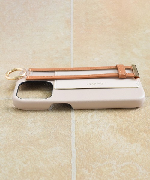 ニュアンスバイカラー/バンド付きケース（iPhone12/12Pro