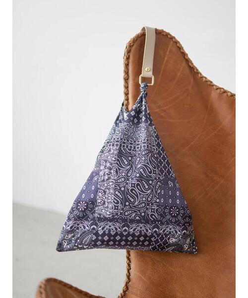 Green　Parks（グリーンパークス）の「・トライアングルグラフィックバッグ（トートバッグ・レディース・ネイビー/グリーン/レオパード・FREE）」の5枚目の写真