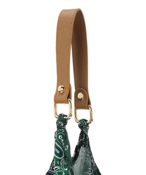 Green　Parks（グリーンパークス）の「・トライアングルグラフィックバッグ（トートバッグ・レディース・ネイビー/グリーン/レオパード・FREE）」の10枚目の写真