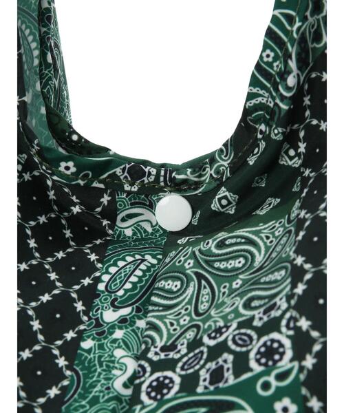 Green　Parks（グリーンパークス）の「・トライアングルグラフィックバッグ（トートバッグ・レディース・ネイビー/グリーン/レオパード・FREE）」の11枚目の写真