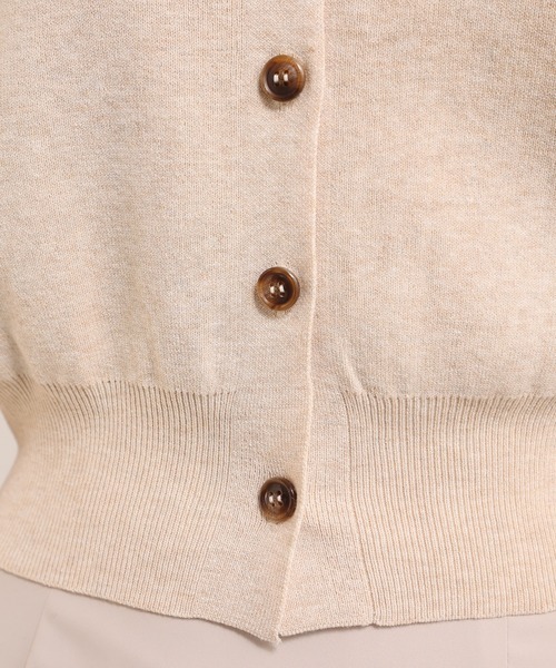 one after another NICE CLAUP（ワンアフターアナザーナイスクラップ）の「アームウォーマーセット半袖カーディガン（ニット/セーター・レディース・ブラック/ライトピンク/ライトベージュ/オフホワイト・FREE）」の8枚目の写真