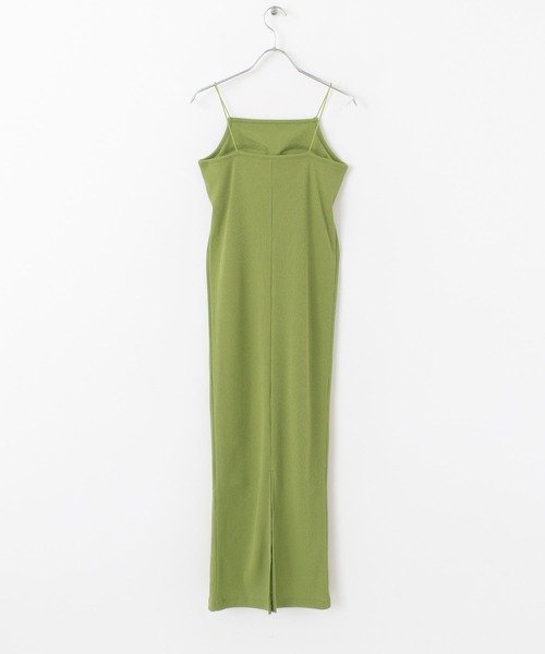 HEYUMM（ヘユム）の「リブカットロングワンピース（ワンピース・レディース・ブラック/ブルー/グリーン/オレンジ/ブラウン・ONE）」の11枚目の写真