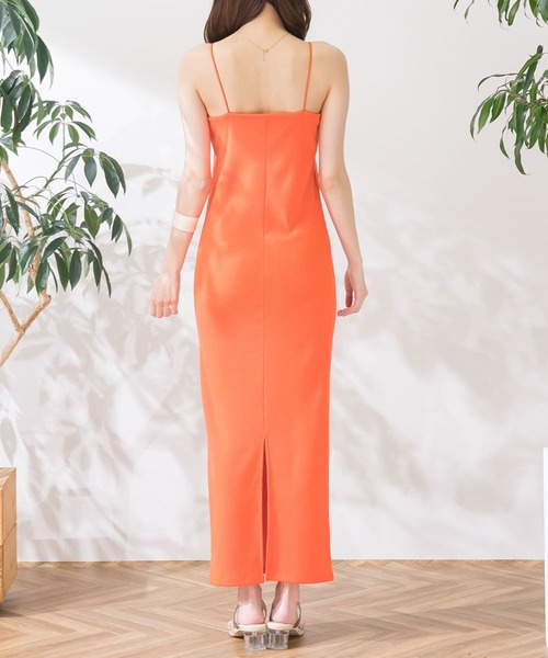 HEYUMM（ヘユム）の「リブカットロングワンピース（ワンピース・レディース・ブラック/ブルー/グリーン/オレンジ/ブラウン・ONE）」の22枚目の写真