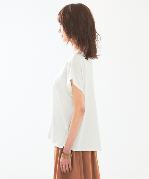 abahouse mavie(アバハウスマヴィ)の「刺繍ロゴTシャツ(Tシャツ/カットソー・レディース・チャコールグレー/ホワイト/グレー系その他/ホワイト系その他/ダークネイビー/ホワイト系その他2・フリー)」の21枚目の写真