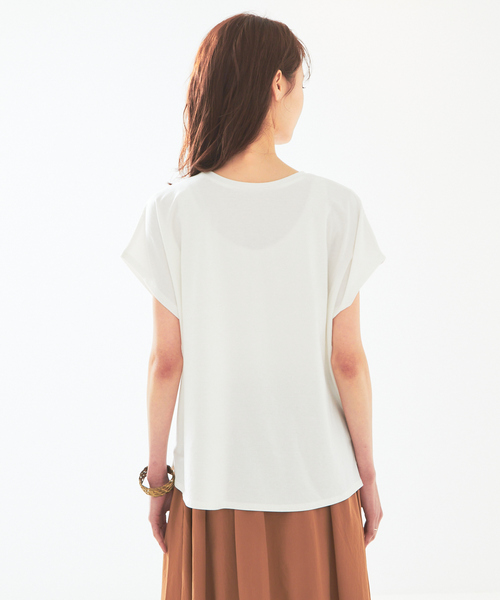 abahouse mavie(アバハウスマヴィ)の「刺繍ロゴTシャツ(Tシャツ/カットソー・レディース・チャコールグレー/ホワイト/グレー系その他/ホワイト系その他/ダークネイビー/ホワイト系その他2・フリー)」の20枚目の写真