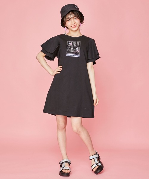 JENNI love（ジェニィラブ）の「UVカットロゴネームバケットハット（ハット・キッズ・ブラック/ラベンダー/その他・F）」の5枚目の写真