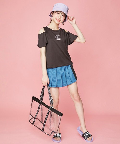 JENNI love（ジェニィラブ）の「UVカットロゴネームバケットハット（ハット・キッズ・ブラック/ラベンダー/その他・F）」の9枚目の写真