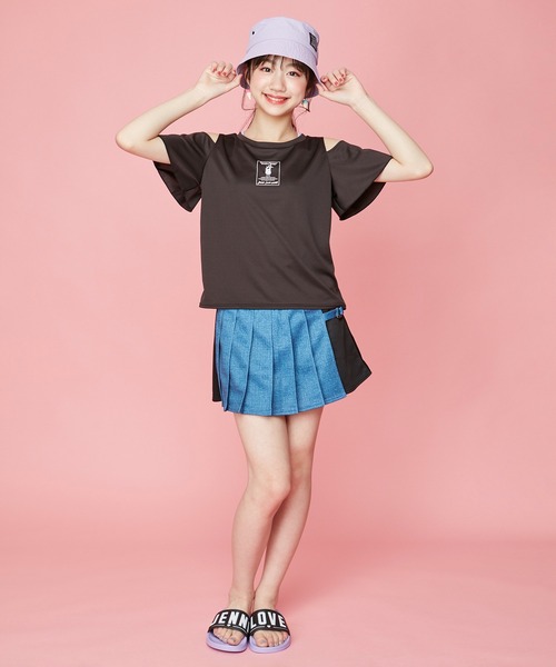 JENNI love（ジェニィラブ）の「UVカットロゴネームバケットハット（ハット・キッズ・ブラック/ラベンダー/その他・F）」の10枚目の写真