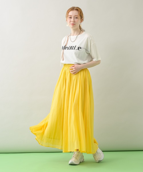 Paradise Picnic（パラダイスピクニック）の「コットンテープ使いロゴTシャツ（Tシャツ/カットソー・レディース・ホワイト/ブラック・FREE）」の13枚目の写真