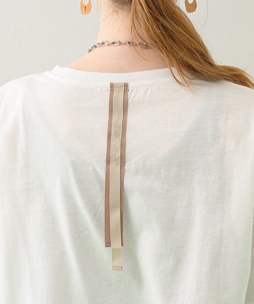 Paradise Picnic（パラダイスピクニック）の「コットンテープ使いロゴTシャツ（Tシャツ/カットソー・レディース・ホワイト/ブラック・FREE）」の20枚目の写真