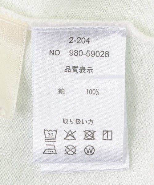 Paradise Picnic（パラダイスピクニック）の「コットンテープ使いロゴTシャツ（Tシャツ/カットソー・レディース・ホワイト/ブラック・FREE）」の5枚目の写真