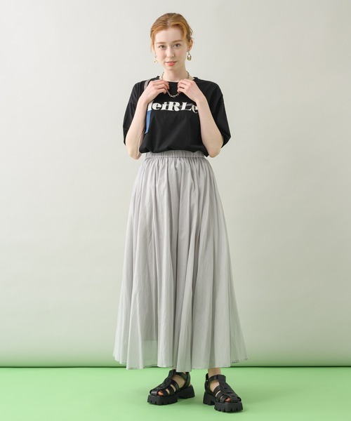 Paradise Picnic（パラダイスピクニック）の「コットンテープ使いロゴTシャツ（Tシャツ/カットソー・レディース・ホワイト/ブラック・FREE）」の21枚目の写真