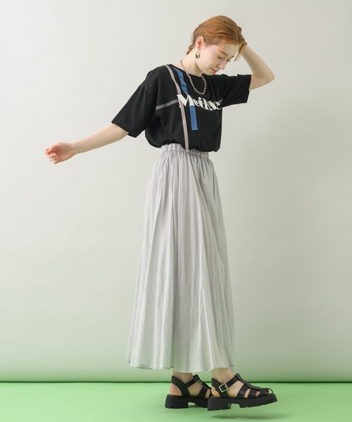 Paradise Picnic（パラダイスピクニック）の「コットンテープ使いロゴTシャツ（Tシャツ/カットソー・レディース・ホワイト/ブラック・FREE）」の18枚目の写真