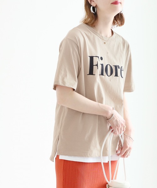 reca（レカ）の「フロッキーロゴプリントプルオーバー（Tシャツ/カットソー・レディース・ブルーグリーン/オフホワイト/ライトベージュ/ブラック/グレイッシュベージュ/チャコールグレー/ホワイト系その他・FREE）」の5枚目の写真