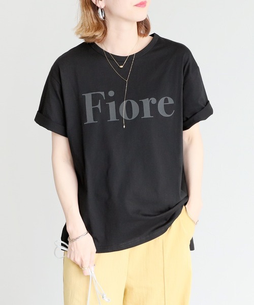 reca（レカ）の「フロッキーロゴプリントプルオーバー（Tシャツ/カットソー・レディース・ブルーグリーン/オフホワイト/ライトベージュ/ブラック/グレイッシュベージュ/チャコールグレー/ホワイト系その他・FREE）」の4枚目の写真