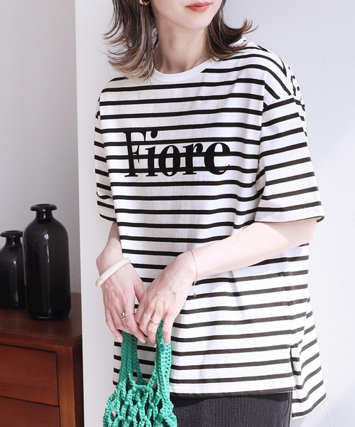 reca（レカ）の「フロッキーロゴプリントプルオーバー（Tシャツ/カットソー・レディース・ブルーグリーン/オフホワイト/ライトベージュ/ブラック/グレイッシュベージュ/チャコールグレー/ホワイト系その他・FREE）」の12枚目の写真