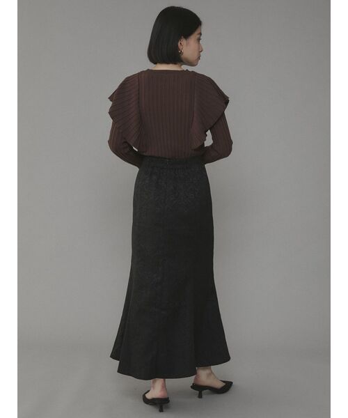 COTORICA（コトリカ）の「袖フリルニットプルオーバー（ニット/セーター・レディース・ブラック/ブラウン/アイボリー・FREE）」の7枚目の写真