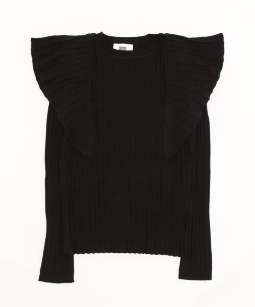 COTORICA（コトリカ）の「袖フリルニットプルオーバー（ニット/セーター・レディース・ブラック/ブラウン/アイボリー・FREE）」の2枚目の写真