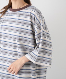 WHIMSIC | 【WHIMSIC】マルチボーダートリムTシャツ(Tシャツ/カットソー)