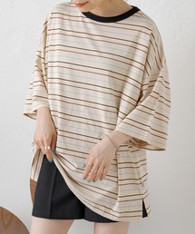 WHIMSIC | 【WHIMSIC】マルチボーダートリムTシャツ(Tシャツ/カットソー)