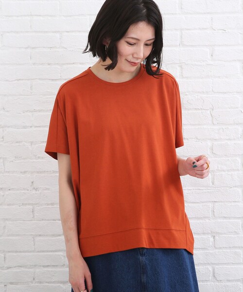 SHOO・LA・RUE（シューラルー）の「◆【SHOO ICE】フレンチスリーブ ドルマントップス（Tシャツ/カットソー・レディース・チャコールグレー/ブラック/ダークグリーン/ダークオレンジ/ホワイト系/ピンク系・00）」の7枚目の写真