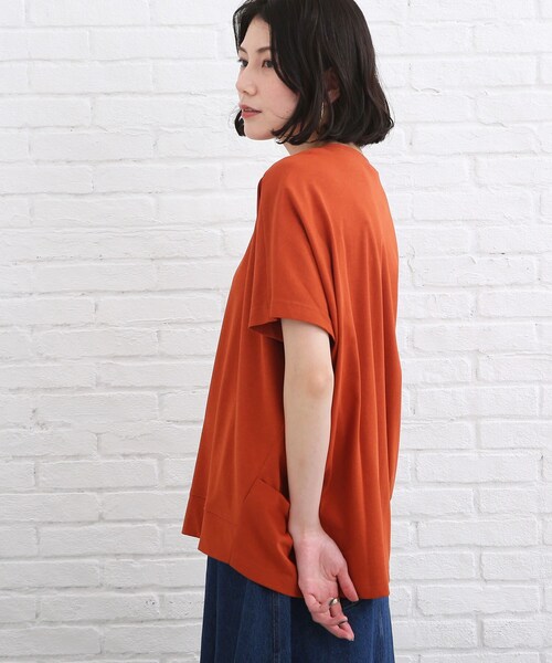 SHOO・LA・RUE（シューラルー）の「◆【SHOO ICE】フレンチスリーブ ドルマントップス（Tシャツ/カットソー・レディース・チャコールグレー/ブラック/ダークグリーン/ダークオレンジ/ホワイト系/ピンク系・00）」の8枚目の写真