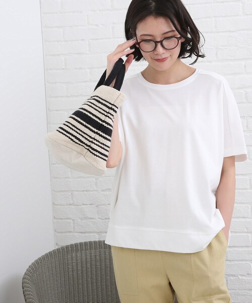 SHOO・LA・RUE（シューラルー）の「◆【SHOO ICE】フレンチスリーブ ドルマントップス（Tシャツ/カットソー・レディース・チャコールグレー/ブラック/ダークグリーン/ダークオレンジ/ホワイト系/ピンク系・00）」の14枚目の写真