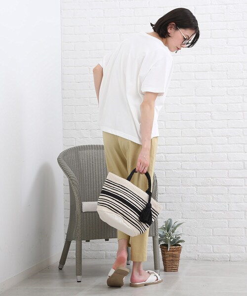 SHOO・LA・RUE（シューラルー）の「◆【SHOO ICE】フレンチスリーブ ドルマントップス（Tシャツ/カットソー・レディース・チャコールグレー/ブラック/ダークグリーン/ダークオレンジ/ホワイト系/ピンク系・00）」の19枚目の写真