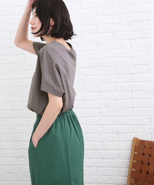 SHOO・LA・RUE（シューラルー）の「◆【SHOO ICE】フレンチスリーブ ドルマントップス（Tシャツ/カットソー・レディース・チャコールグレー/ブラック/ダークグリーン/ダークオレンジ/ホワイト系/ピンク系・00）」の22枚目の写真