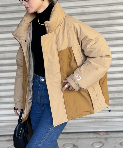 Java（ジャバ）の「《JaVa ジャバコラボ》暖かの殿堂入り。中綿入り切替えスタンドネックブルゾン（ダウンジャケット/コート・レディース・ブラック/ベージュ・MEDIUM/LARGE/X-LARGE）」の15枚目の写真