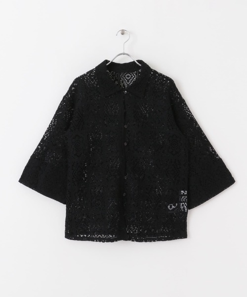 SENSE OF PLACE by URBAN RESEARCH（センスオブプレイスバイアーバンリサーチ）の「ブロックレースシャツ（シャツ/ブラウス・レディース・ブラック/グリーン/アイボリー・ONE）」の19枚目の写真