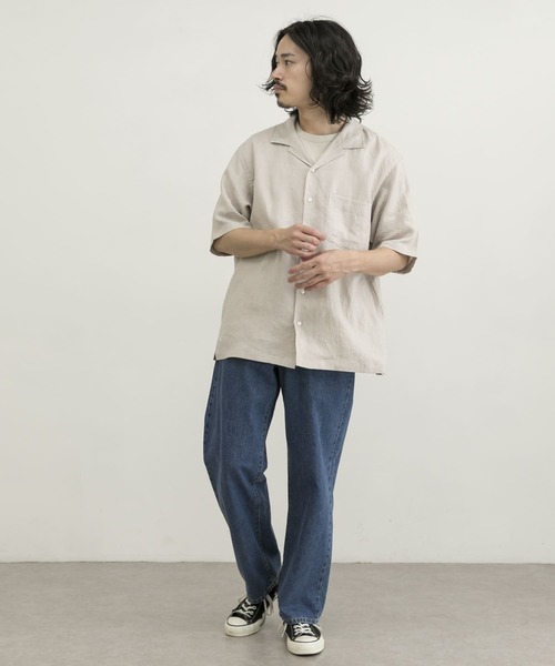 URBAN RESEARCH(アーバンリサーチ)の「リネンオープンカラーショートスリーブシャツ(シャツ/ブラウス・メンズ・ブラック/カーキ/オフホワイト/オレンジ・LARGE/SMALL/MEDIUM/X-LARGE)」の7枚目の写真