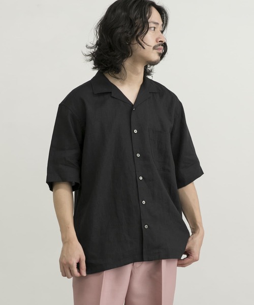 URBAN RESEARCH（アーバンリサーチ）の「リネンオープンカラーショート