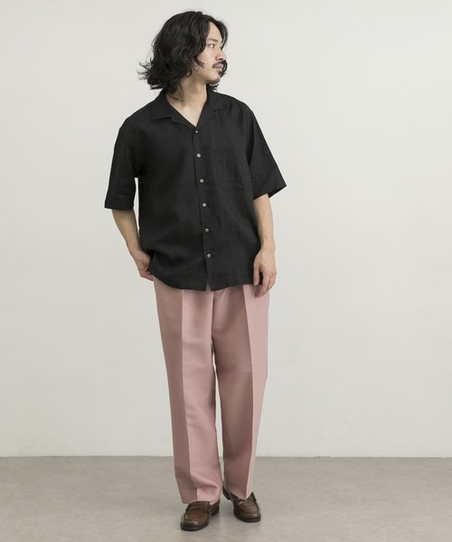 URBAN RESEARCH(アーバンリサーチ)の「リネンオープンカラーショートスリーブシャツ(シャツ/ブラウス・メンズ・ブラック/カーキ/オフホワイト/オレンジ・LARGE/SMALL/MEDIUM/X-LARGE)」の14枚目の写真