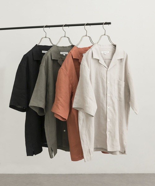 URBAN RESEARCH(アーバンリサーチ)の「リネンオープンカラーショートスリーブシャツ(シャツ/ブラウス・メンズ・ブラック/カーキ/オフホワイト/オレンジ・LARGE/SMALL/MEDIUM/X-LARGE)」の22枚目の写真