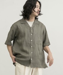 URBAN RESEARCH | リネンオープンカラーショートスリーブシャツ(シャツ/ブラウス)