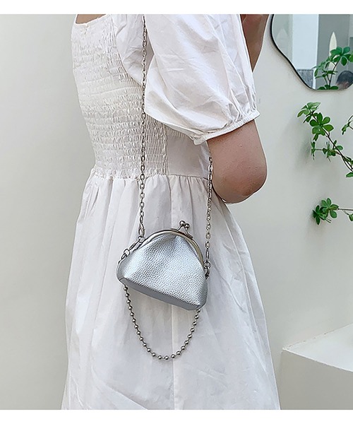 LOPASS(ロパス)の「がま口 ミニチェーンショルダーバッグ(ショルダーバッグ・レディース・グリーン/シルバー/ブラック・FREE)」の10枚目の写真