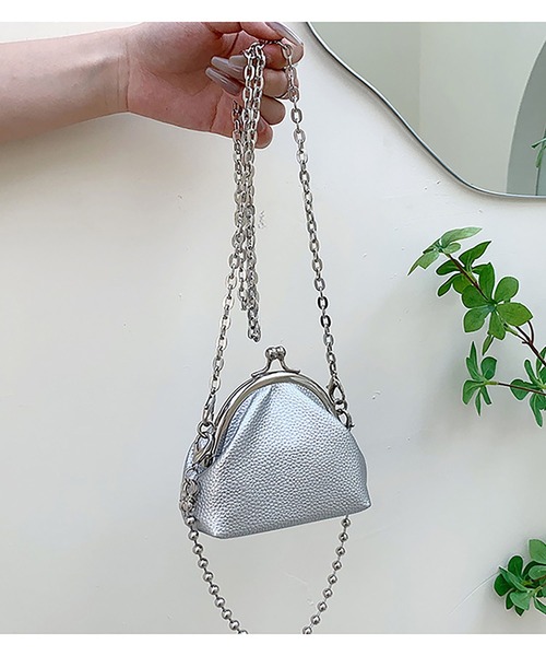 LOPASS(ロパス)の「がま口 ミニチェーンショルダーバッグ(ショルダーバッグ・レディース・グリーン/シルバー/ブラック・FREE)」の12枚目の写真