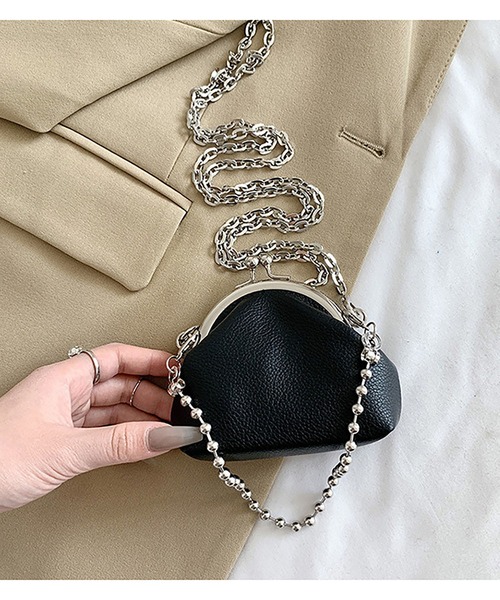 LOPASS(ロパス)の「がま口 ミニチェーンショルダーバッグ(ショルダーバッグ・レディース・グリーン/シルバー/ブラック・FREE)」の21枚目の写真