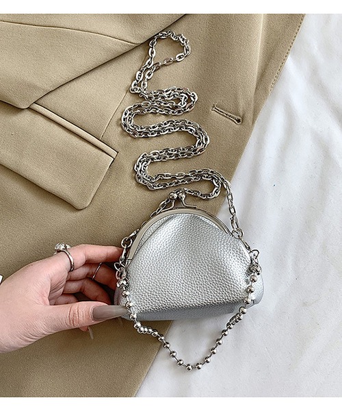 LOPASS(ロパス)の「がま口 ミニチェーンショルダーバッグ(ショルダーバッグ・レディース・グリーン/シルバー/ブラック・FREE)」の22枚目の写真