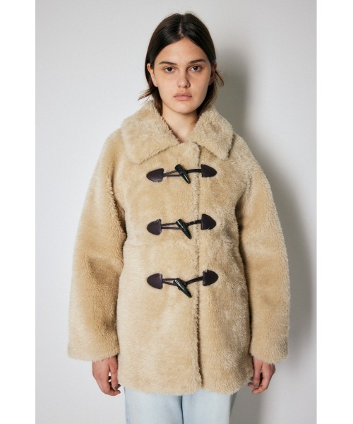 MOUSSY（マウジー）の「VOLUME F/FUR MIDDLE コート（ダッフルコート・レディース・ダークブラウン/ベージュ・FREE）」の3枚目の写真