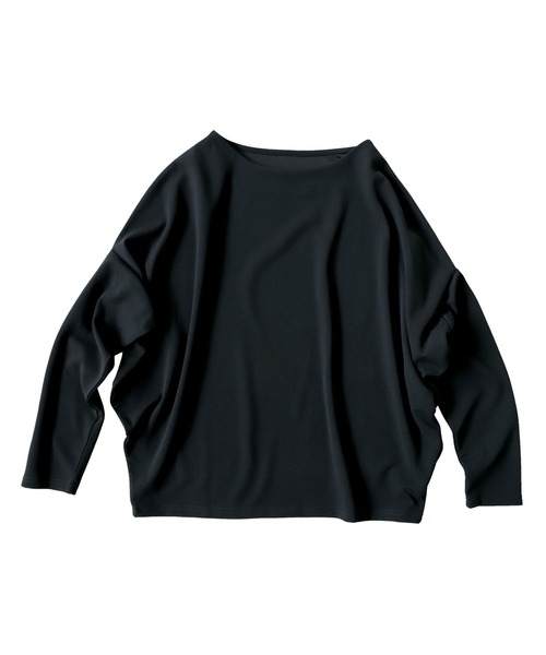 antiqua(アンティカ)の「ボートネックドルマントップス(Tシャツ/カットソー・レディース・ブラック/パープル/オフホワイト/ダークカーキ・FREE)」の14枚目の写真