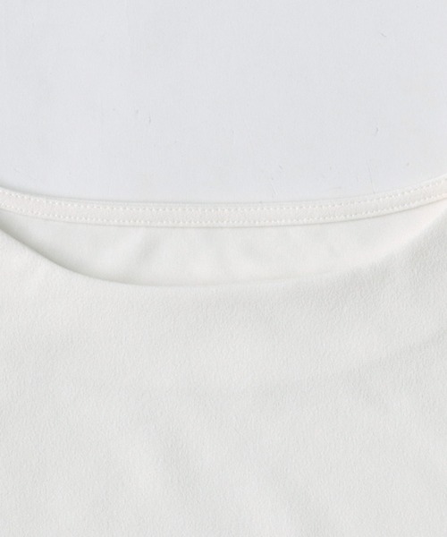 antiqua(アンティカ)の「ボートネックドルマントップス(Tシャツ/カットソー・レディース・ブラック/パープル/オフホワイト/ダークカーキ・FREE)」の18枚目の写真